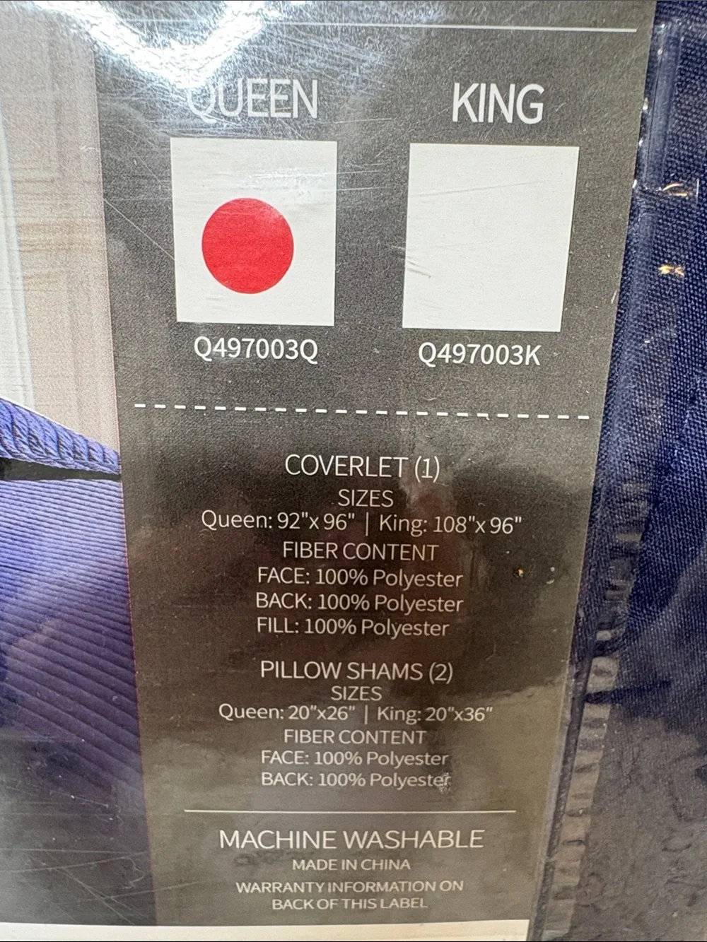 Queen coverlet set